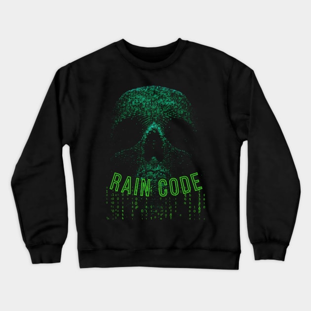 Rain Code Crewneck Sweatshirt by sirazgar